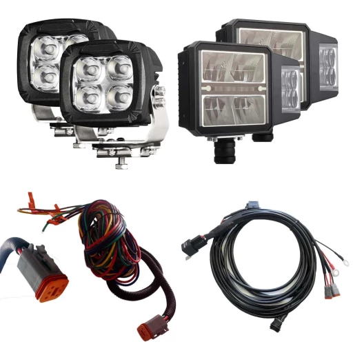 LTPRTZ Snow Plow and Work LED Light Complete Set | 4 psc.
