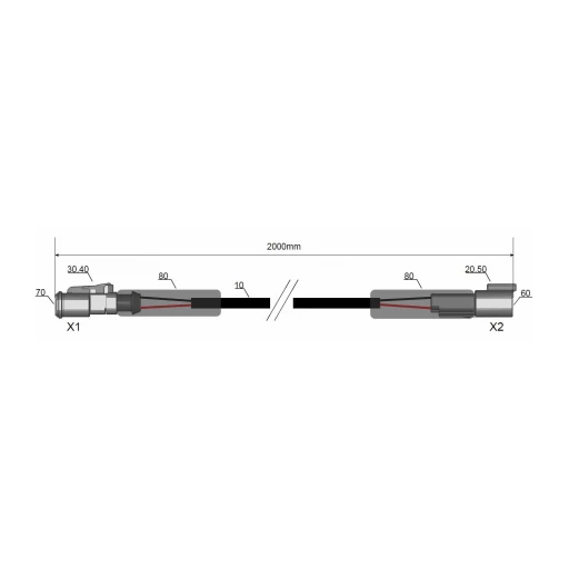 LED cable extension 2m DT -70w